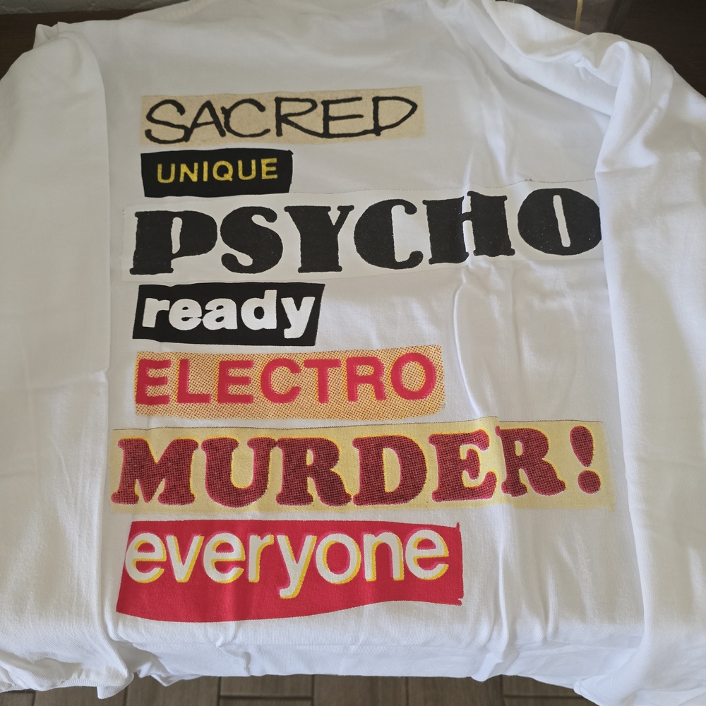 2020 SUPREME Sacred Unique Long Sleeve White T-shirt - Picture 4 of 5